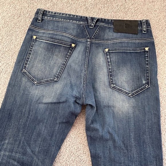 Versace Straight Leg Blue Jeans Made in Italy Size 32   - V535 - Picture 6 of 12